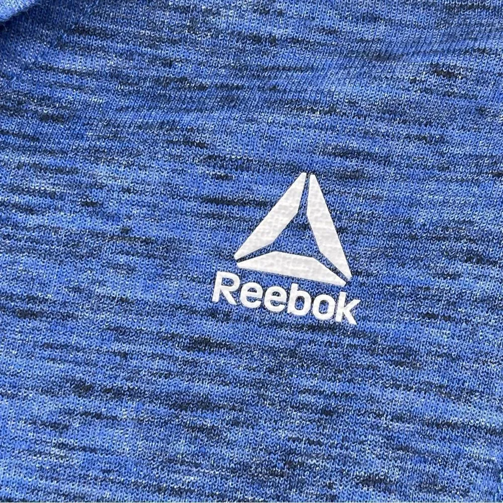 Reebok Girl’s Marled Blue Full Zip Hooded Polyester Cotton Blend Jacket XL (16)
